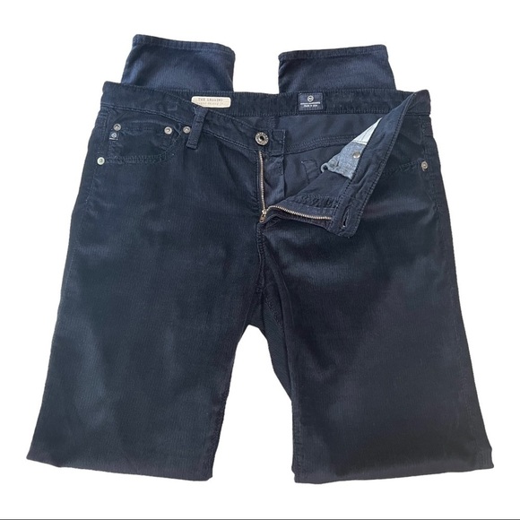 Adriano Goldschmeid Night Blue Feather Corduroy Super Skinny Leggings Pants - Picture 11 of 16